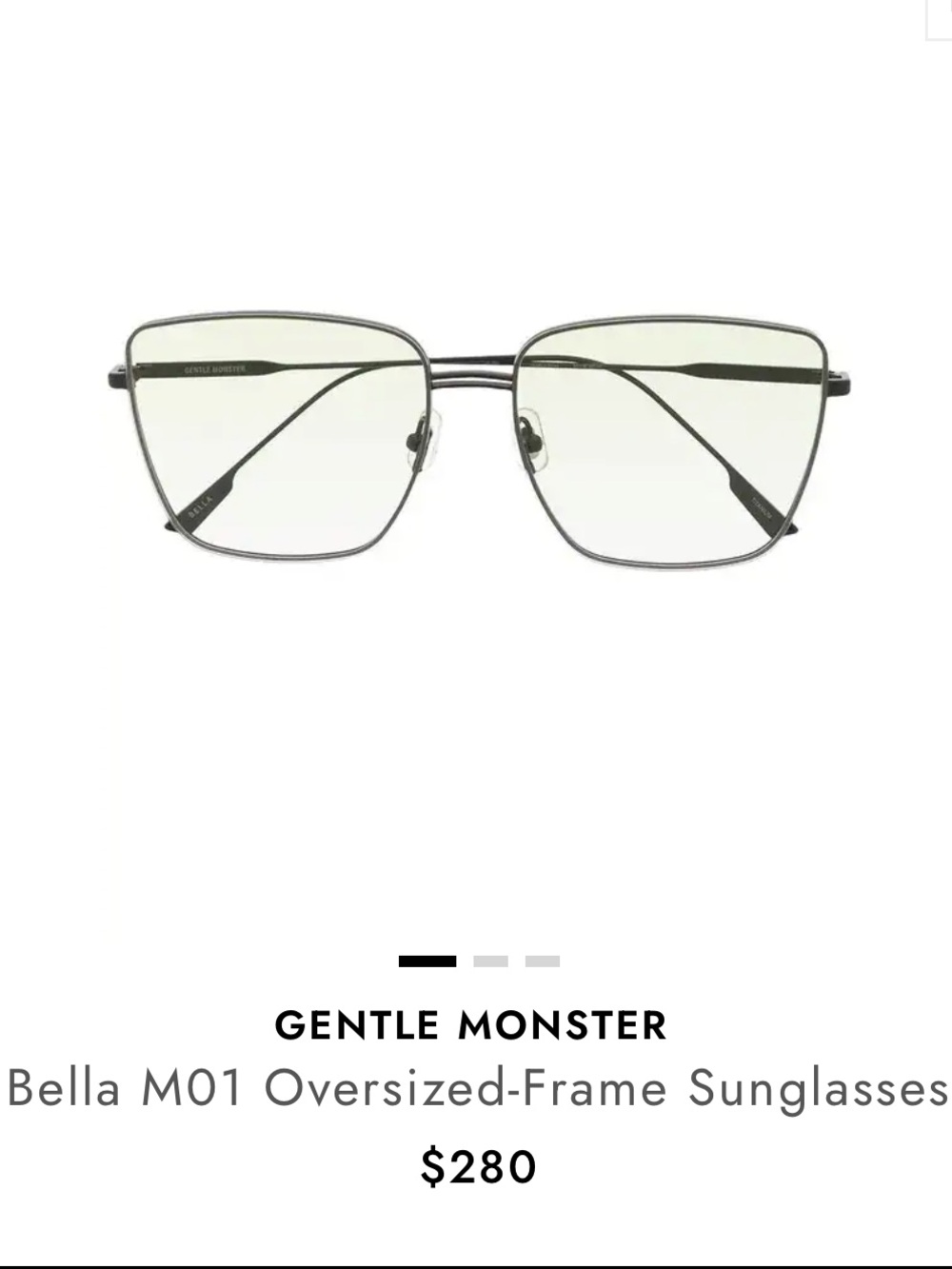 Authentic GENTLE MONSTER Bella 02 Sunglasses